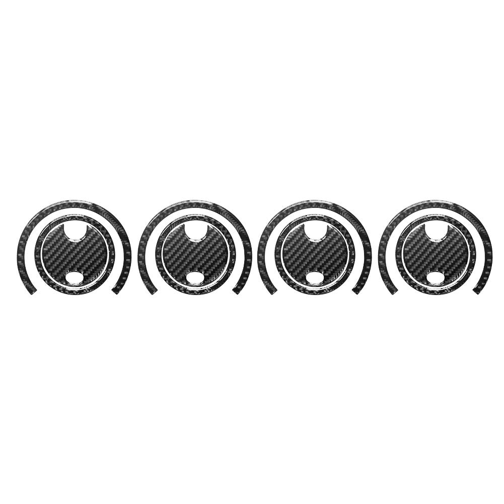 12X Carbon Fiber Central Vent Trim Panel for Jeep for Wrangler 2007-2010