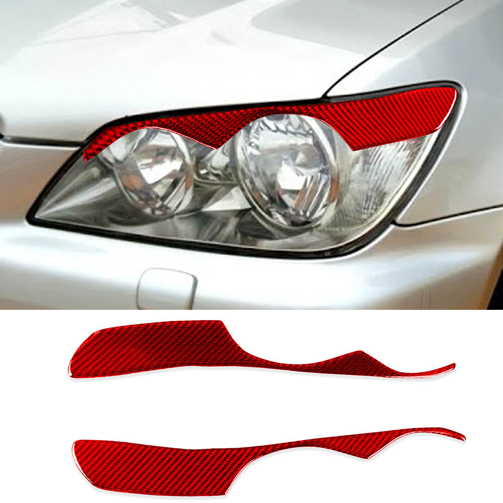 Headlight Eyebrow Trim for Lexus IS300 IS200 RS200 ALTezza 98-05Red Carbon Fiber