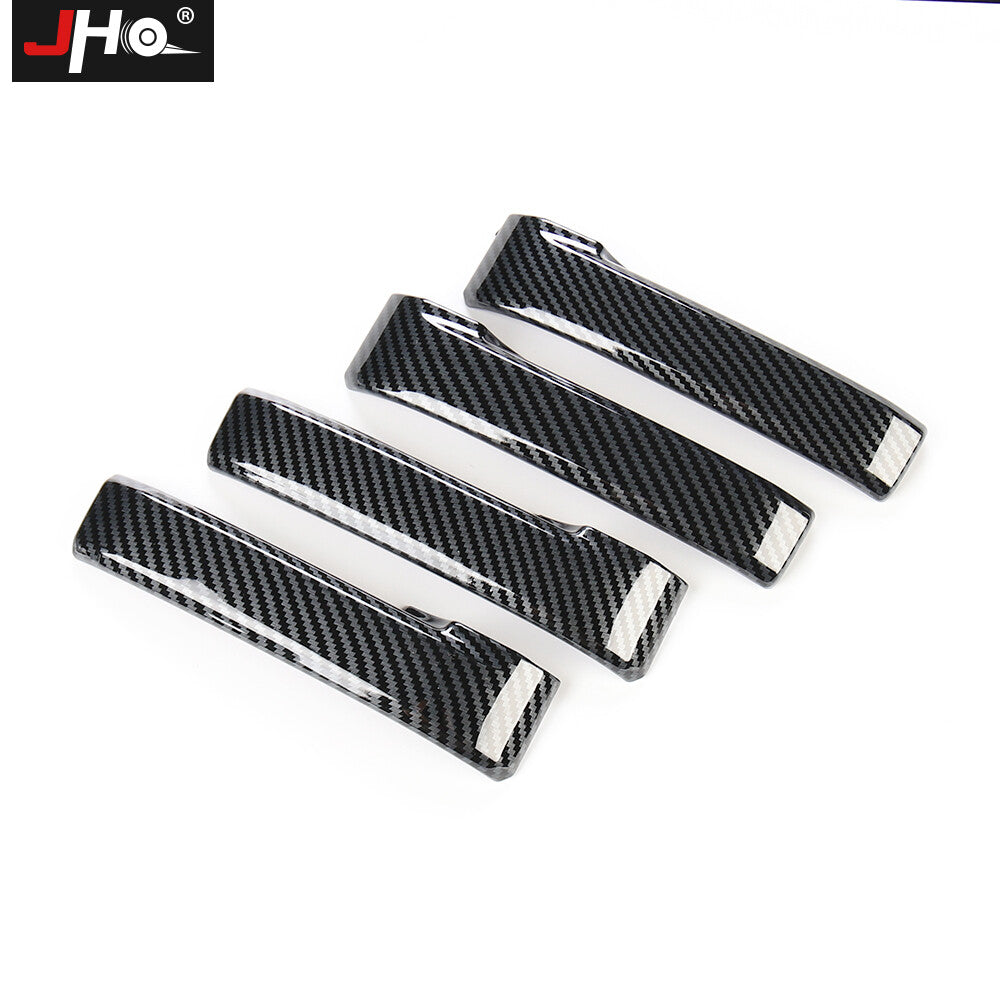 Carbon Fiber Black Inner Door Handle Cover Trim Frame for Toyota Tundra 14-2021