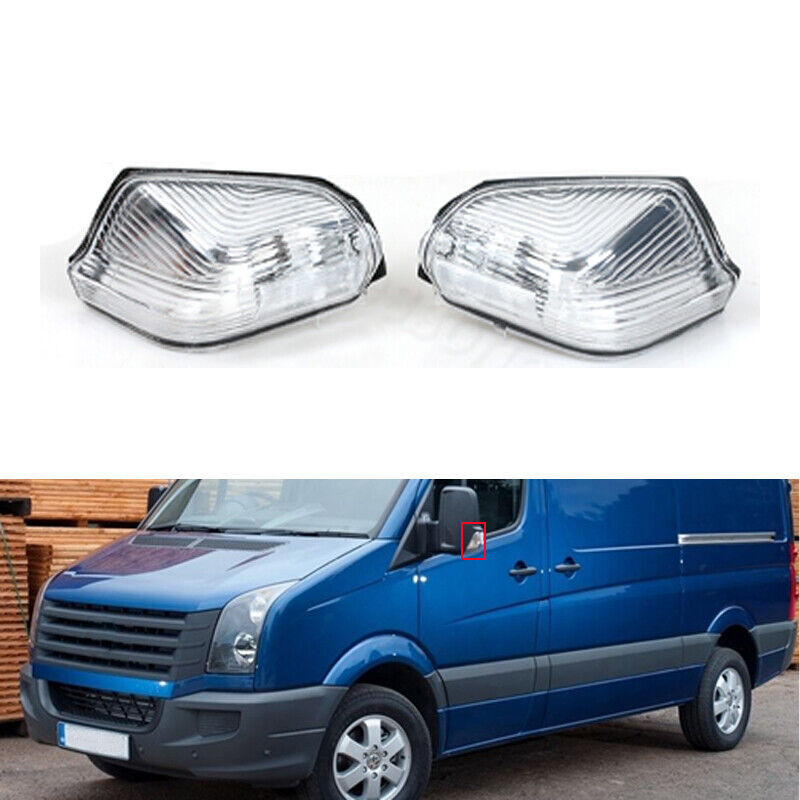 Pair for VW Crafter 2006-2017 Front Mirror Turn Signal Light Turn Signal Lamp