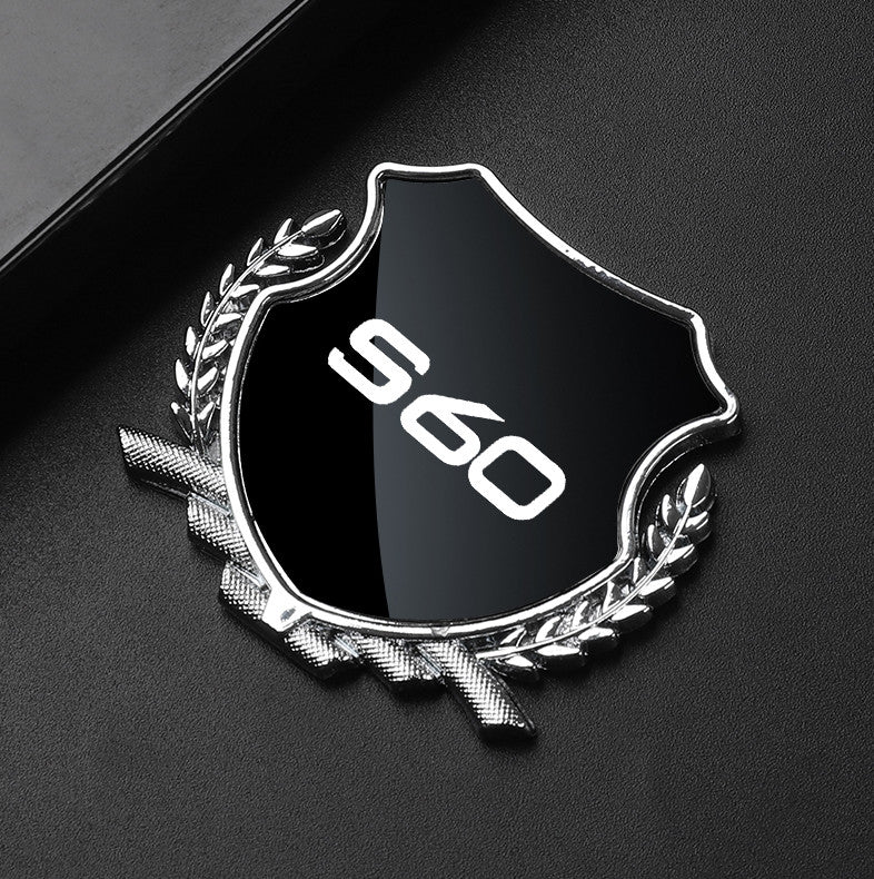 Black side fender and window badge decals for Volvo V40 cars.