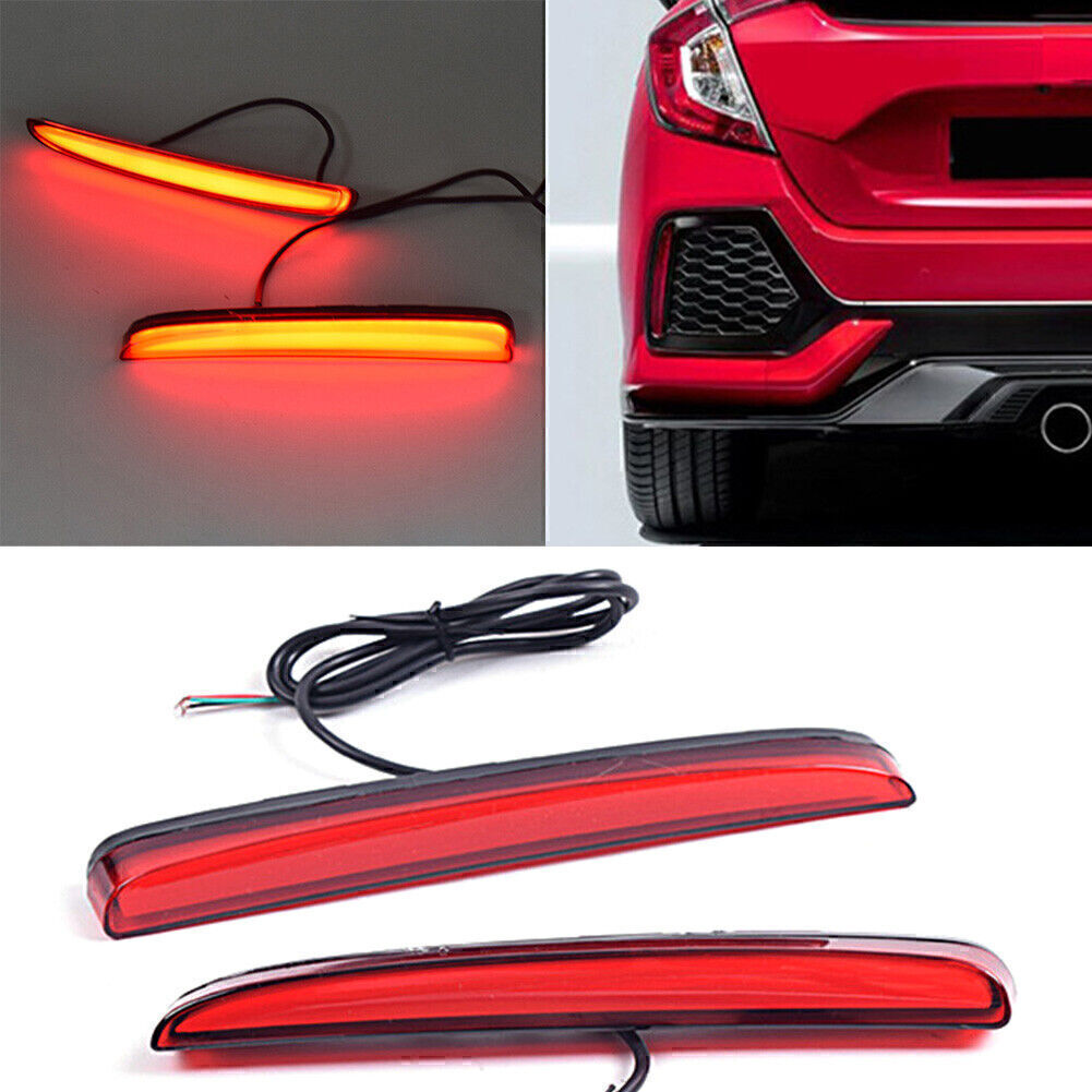 for Honda for Civic Hatchback 17-2020 Sequential Reflector LED Brake Light Fog Lamp