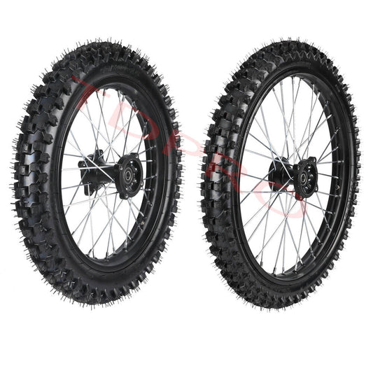 Front 70/100-19 and rear 90/100-16 rims are suitable for Dirt Pit bikes BigWheel TTR CRF XR.