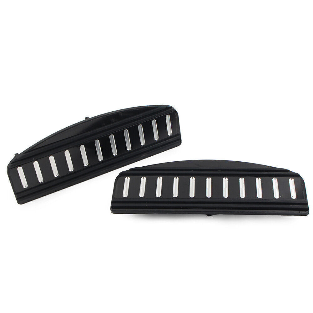 Black Rubber Rider Insert Floorboard Footboard Kit for Harley Touring 86-19 FLHR
