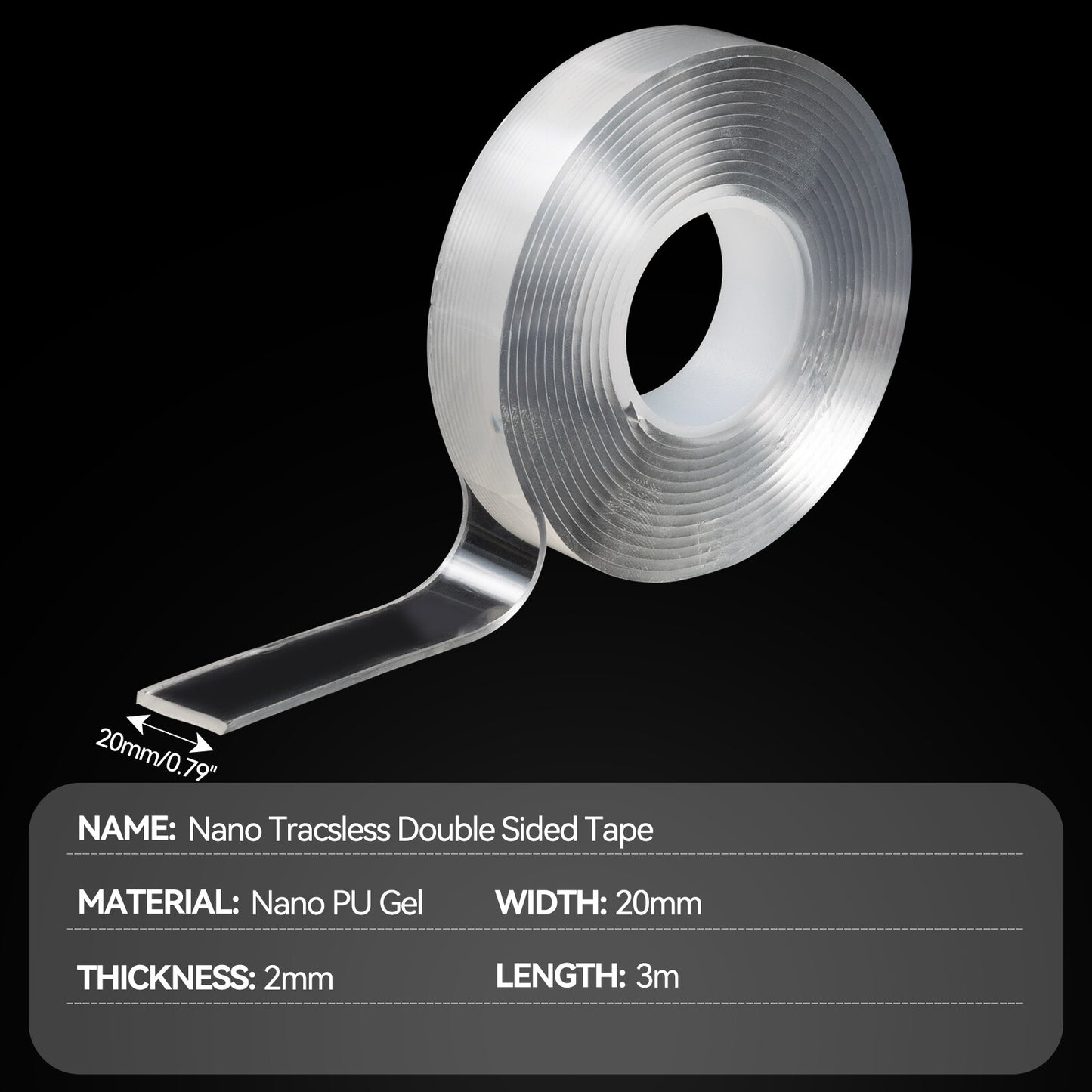 Double Sided Tape Nano Tape Tape Double Sided Extra Strong Adhesive Transparent