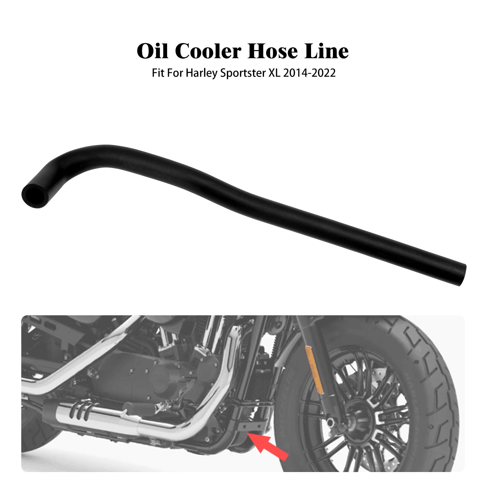 Tubo Scarico Oil Cooler Hose Line for Harley Sportster XL883 1200 48 72 14-2022