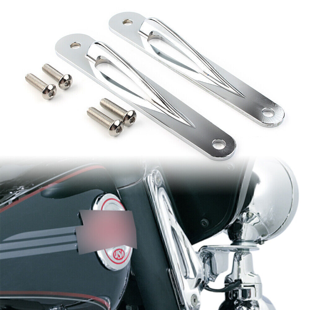 Chrome Custom Tie-Down Brackets Teardrop Fits for Harley Touring Ultra Limited FLHTK