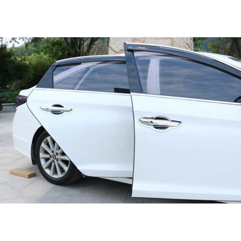 for Hyundai Sonata 2015-2019 Chrome Car Door Handle Cover+Cup Bowl Combo Trim