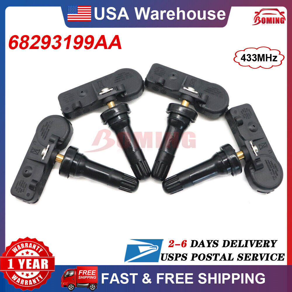 4PCS 68293199AA TPMS Tire Pressure Monitors Sensor For 2019-22 for Dodge for Ram 1500 DT