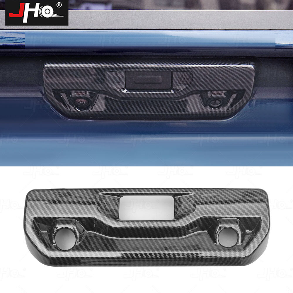 for Chevy Silverado 1500 2022+ ABS Carbon Fiber Tailgate Handle Cover Trim