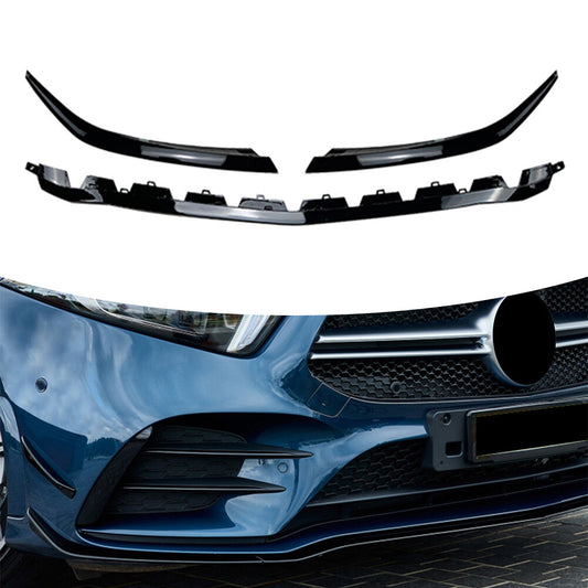 3xFront Bumper Lip Spoiler Body Kit Fit for Benz A-Class W177 A180 A200 A220 A35