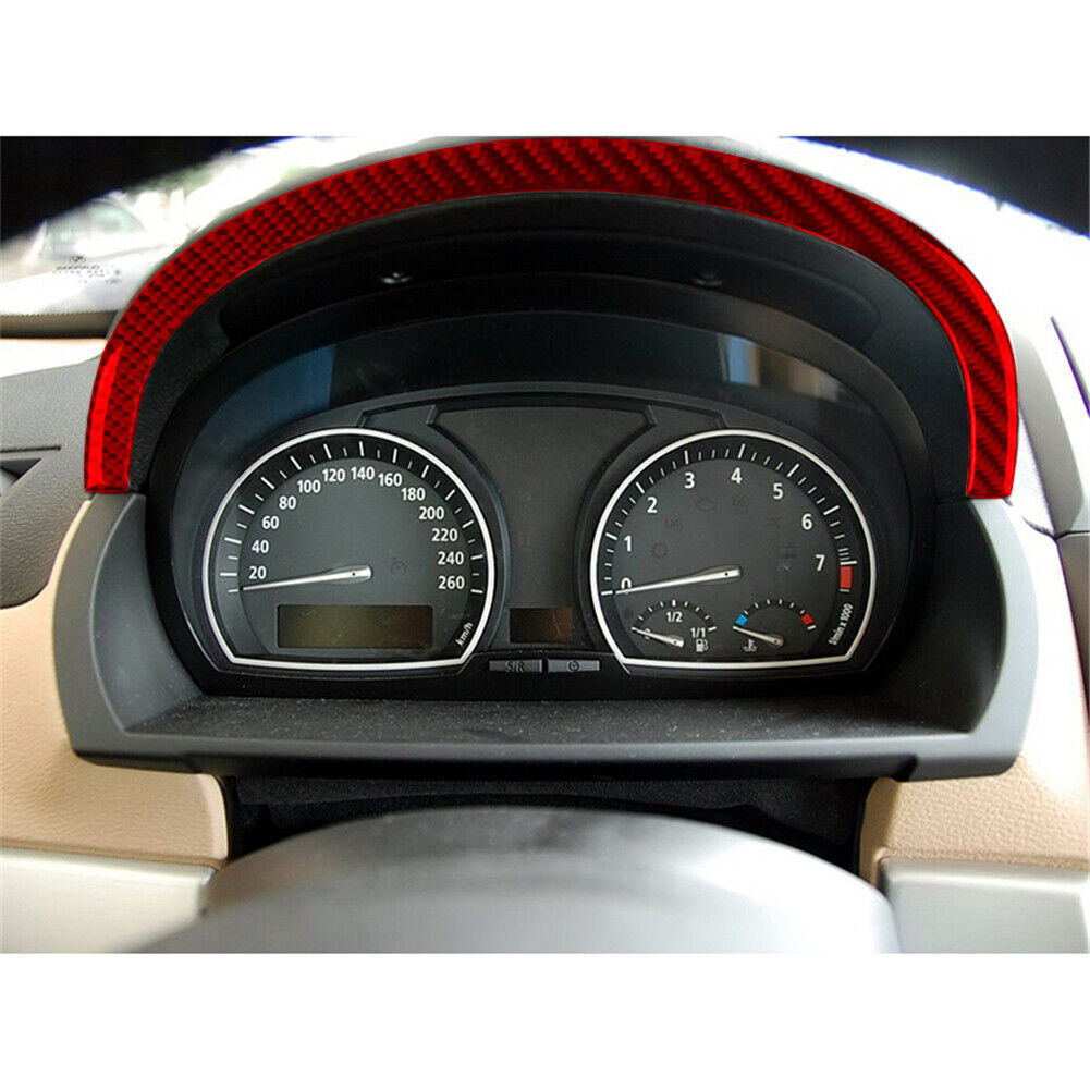 Red Carbon Fiber Dashboard Uper Strip Cover for BMW X3 E83 2004-2010 Accessories