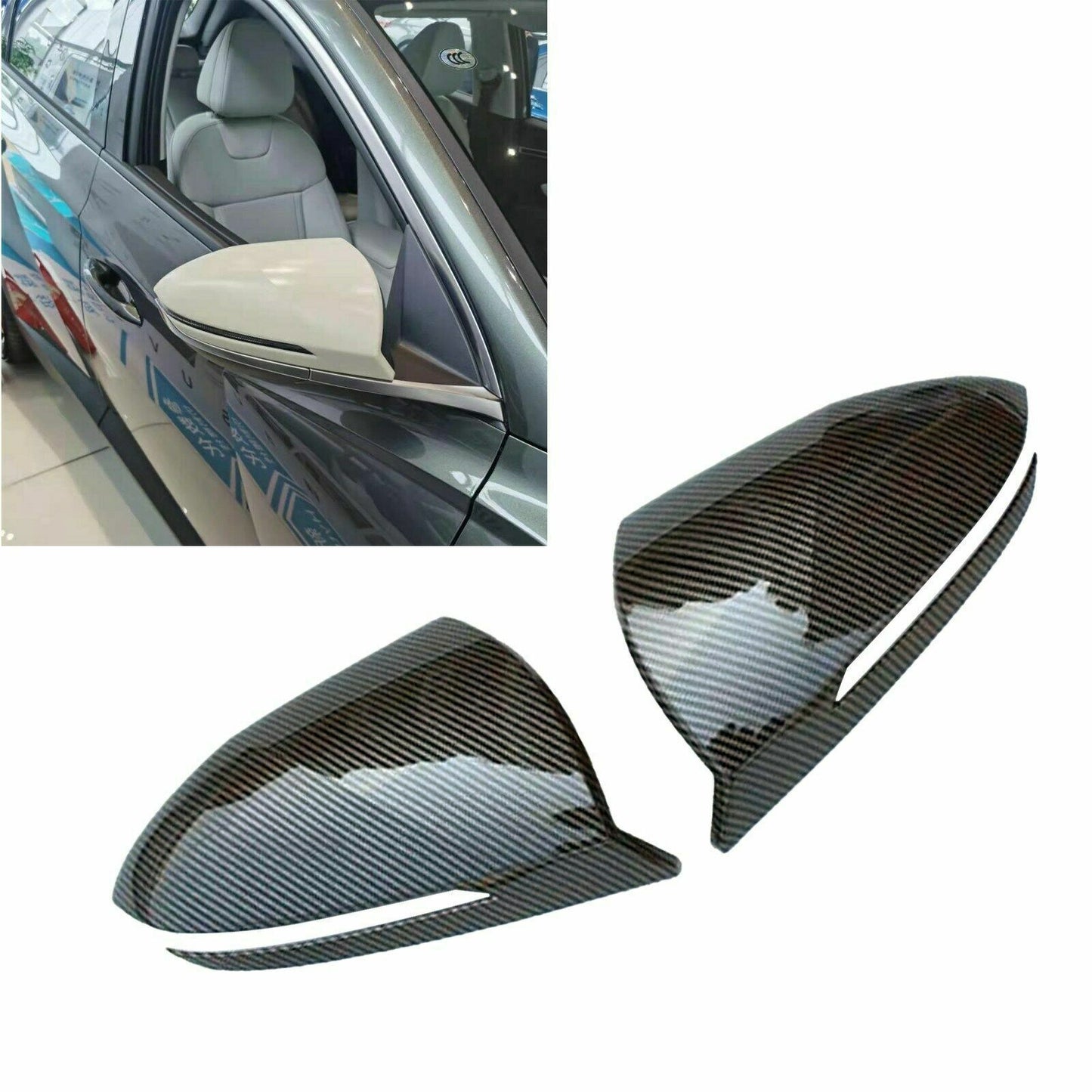 Carbon fiber Rearview Left Right Side Mirror Cover for Hyundai for Tucson AT