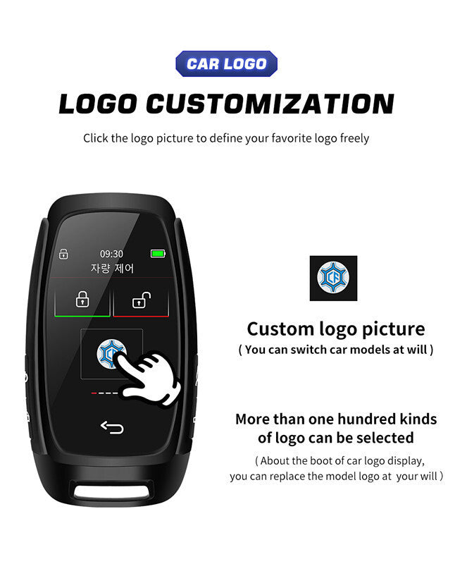 Keyless Entry Touch Screen Display Car Remote for Smart Key Digital LCD Waterproof