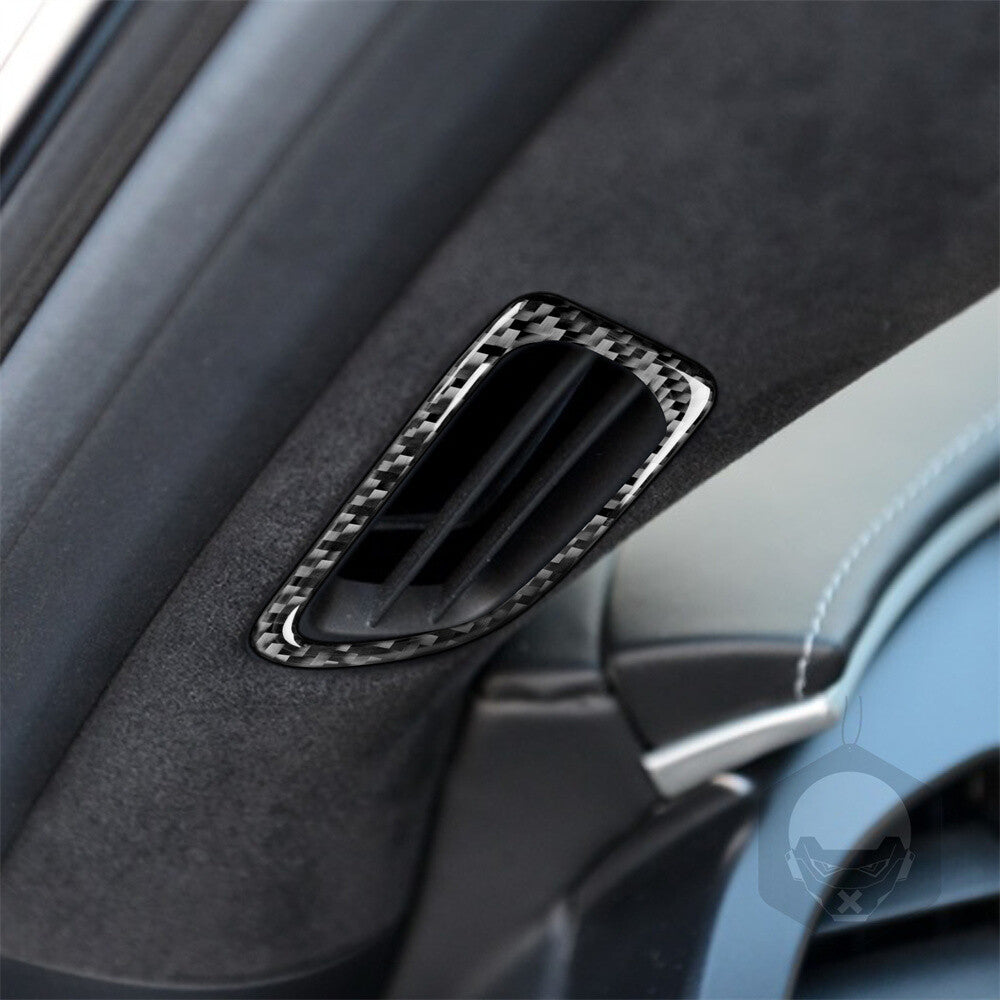 Carbon Fiber Dashboard Side Air Outlet Vent Trim for Chevrolet for Corvette C7 14-19