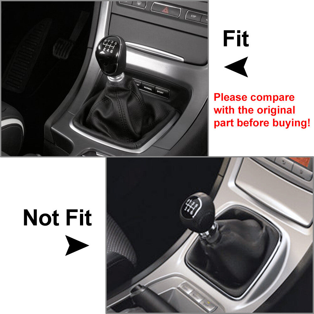 Car Shift Gear Knob 5/6 Speed With Leather Boot Fit for Ford Focus MK2 C-Max Kuga