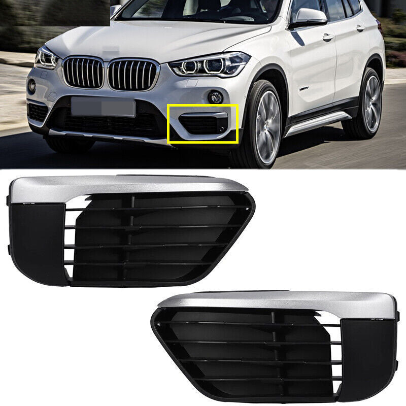 Front Bumper Lower Grille Bezel Cover for BMW X1 F48 F49 2015-2018 Left+Right