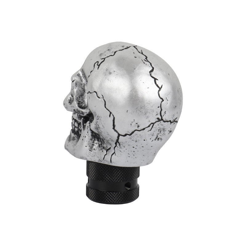 Universal Silver Skull Head Manual Gear Stick Shift Knob Shifter Lever Handle