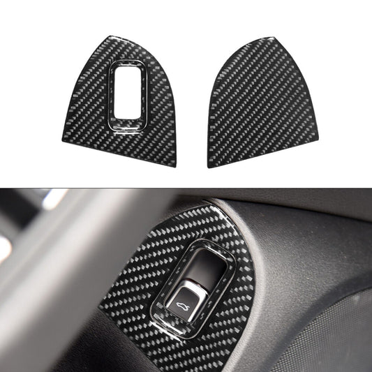 Copilot Side Door Storage Trim Cover Decor Carbon Fiber for Audi Q5 2009-2017