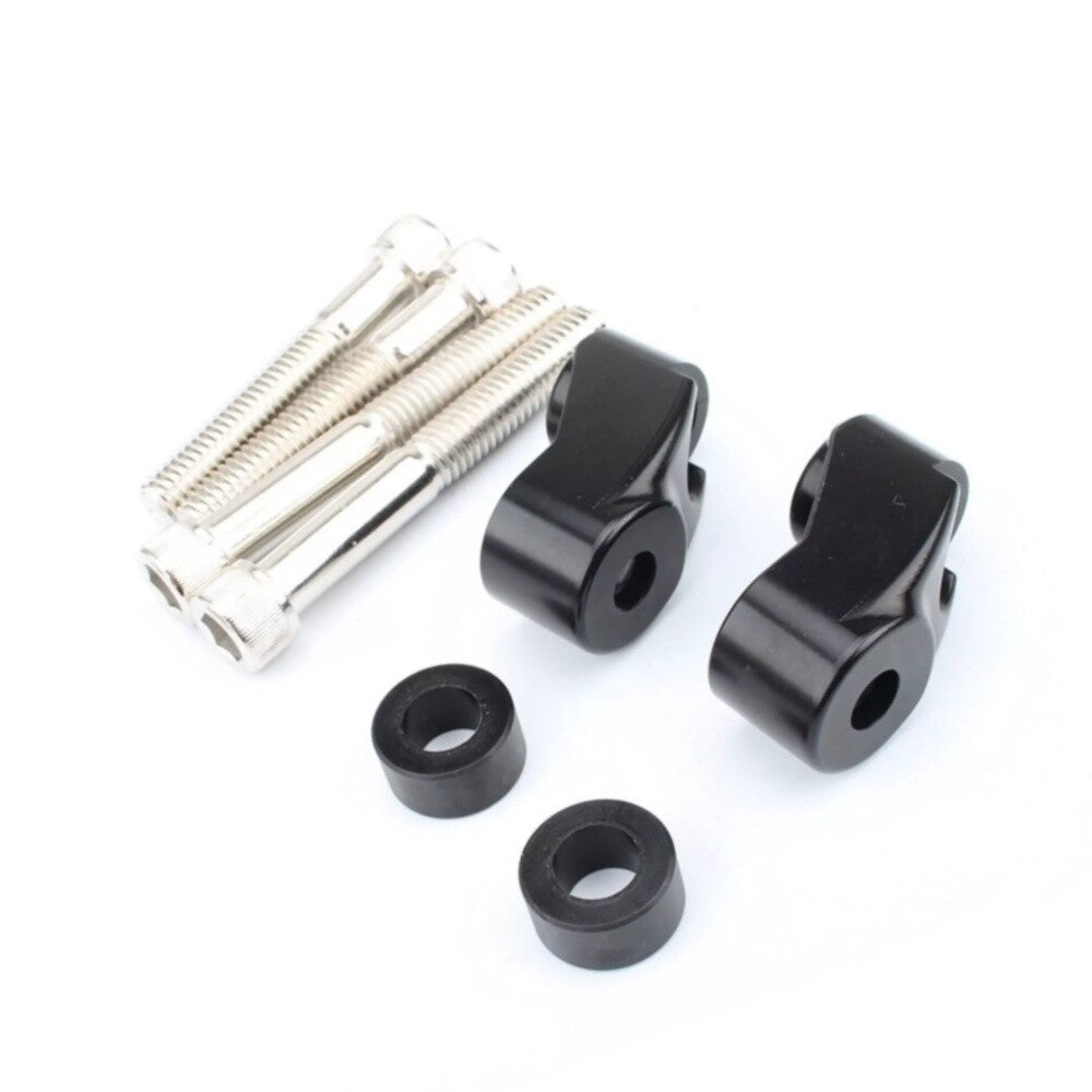 Black Front Turn Signal Mount Bracket Relocation Kit Fit for Harley Dyna 39 49mm