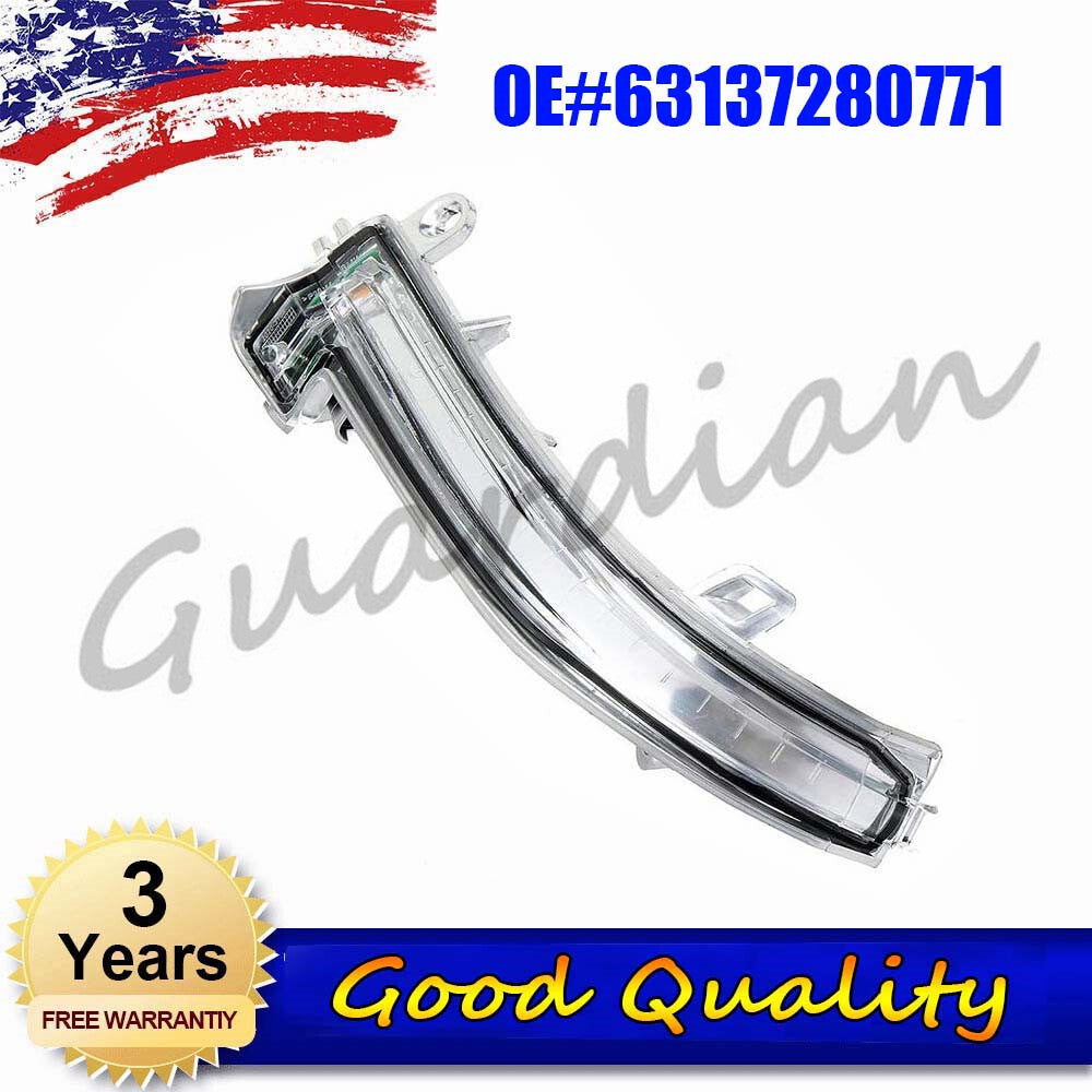 The driver's side left mirror turn signal light 63137280771 is applicable to for BMW 440i and 335i.