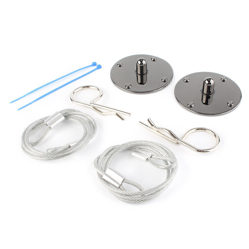 CNC Aluminum Racing Bonnet Hood Pin Lock Appearance Kit Universal