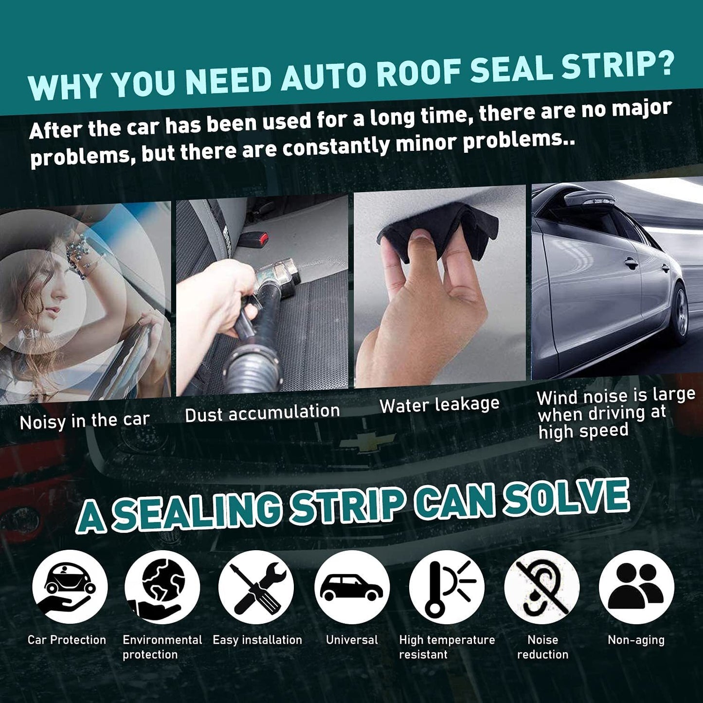 16.5ft T Shape Universal Rubber Car Weather Draft Seal Strip Edge Protector Trim