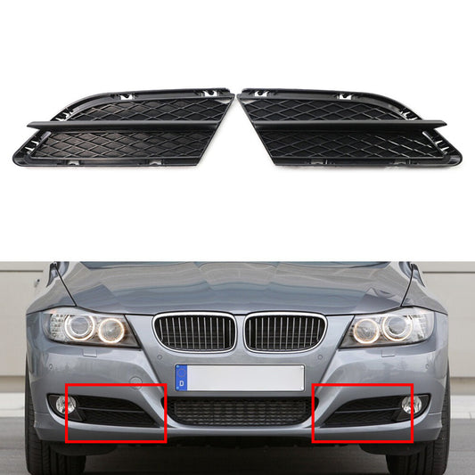 2x Front Left Right Bumper Lower Grille Trim Insert For 3Series E90 E91 09-12