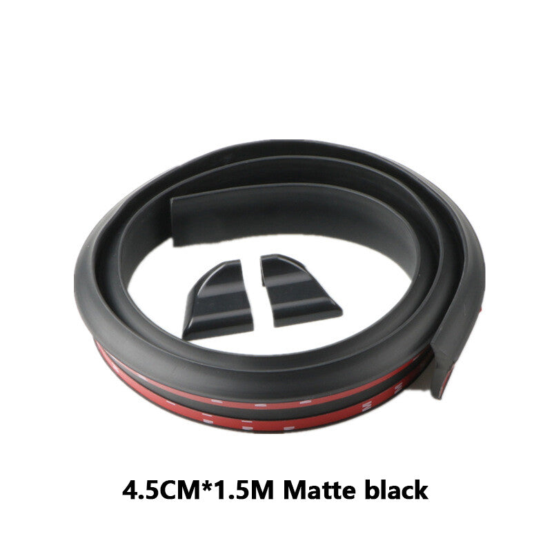 1 piece matte black 4.9-foot car trunk boiler roof lip, rear wing trim, and spoiler.