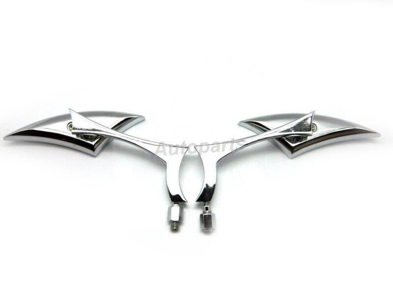 FIT for HARLEY MOTORCYCLE CRUISER CHOPPER 2X CHROME TEARDROP REARVIEW MIRRORS