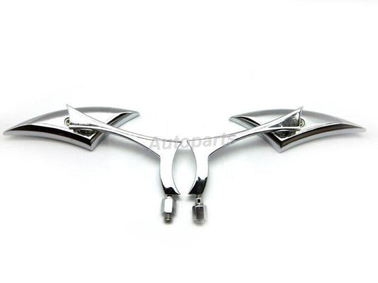 FIT for HARLEY MOTORCYCLE CRUISER CHOPPER 2X CHROME TEARDROP REARVIEW MIRRORS