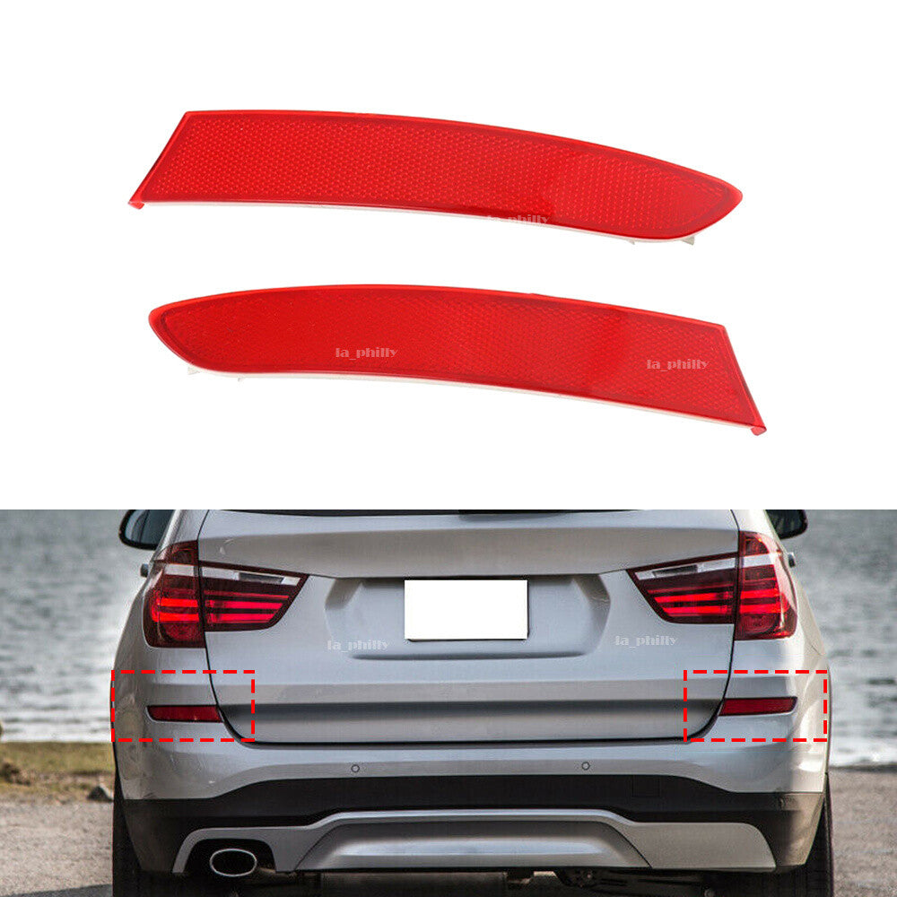 Rear RHLH Side Bumper Reflector Light Trim for BMW F25 X3 2014 2015 2016 2017