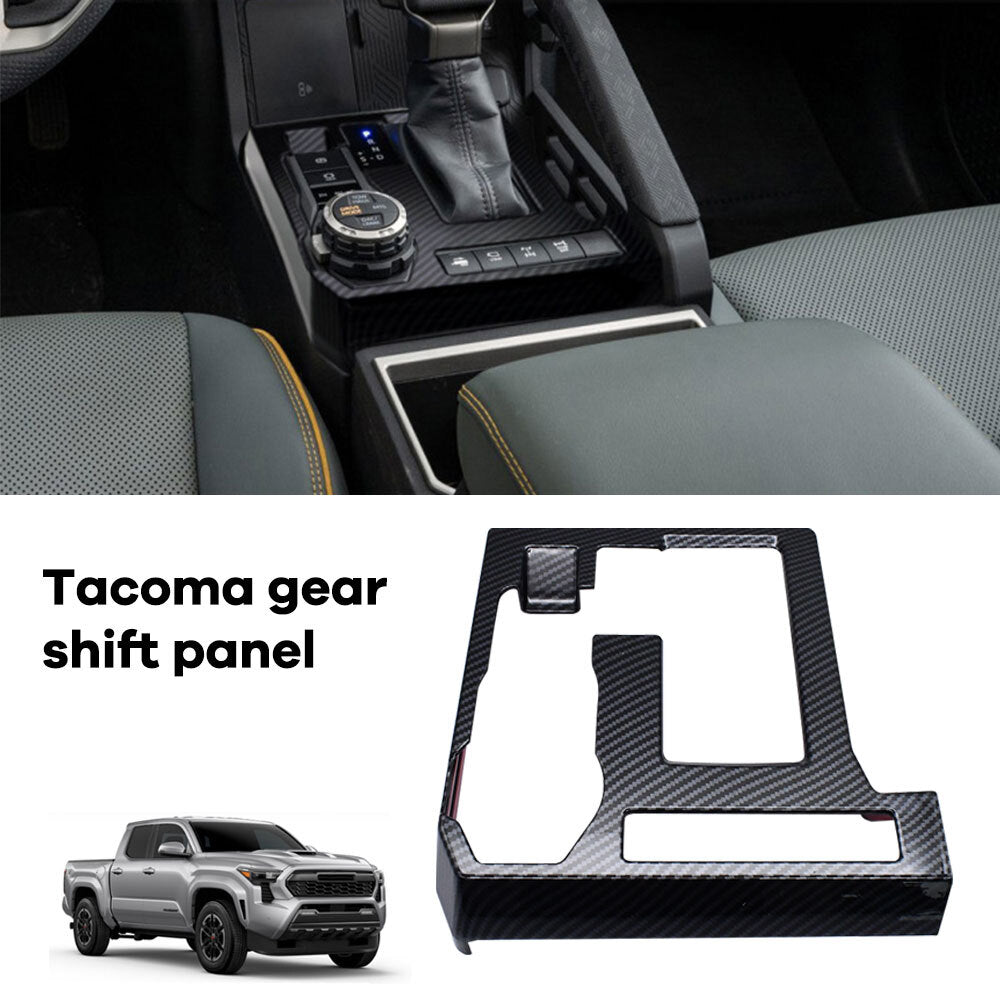 Fit for Toyota Tacoma SR SR5 2024+ Carbon Fiber Look Gear Shift Panel Cover Frame