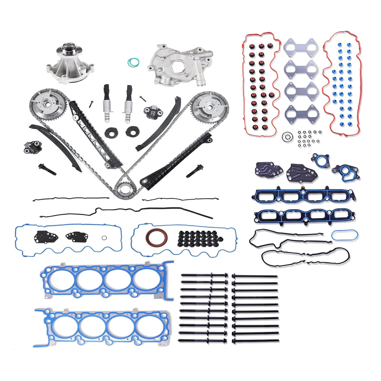 Timing Chain Kit Head Gasket Bolts for 04-06 for Ford Expedition F150 F250 F350 5.4L