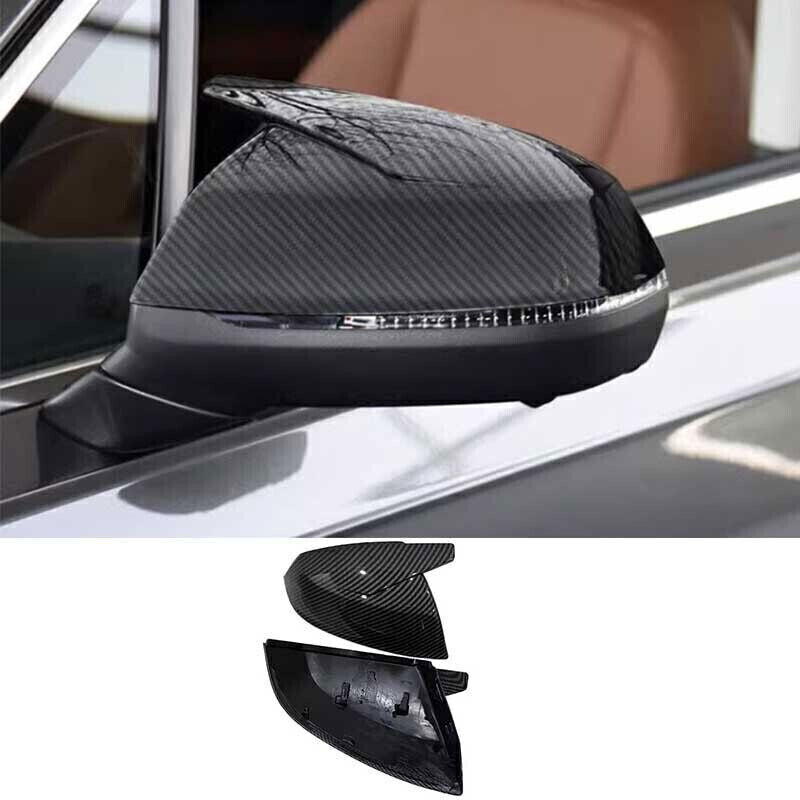Carbon Fiber OX Horn Rearview Mirror Cover Replace for Audi Q5 Q7 SQ5 7 2016-23