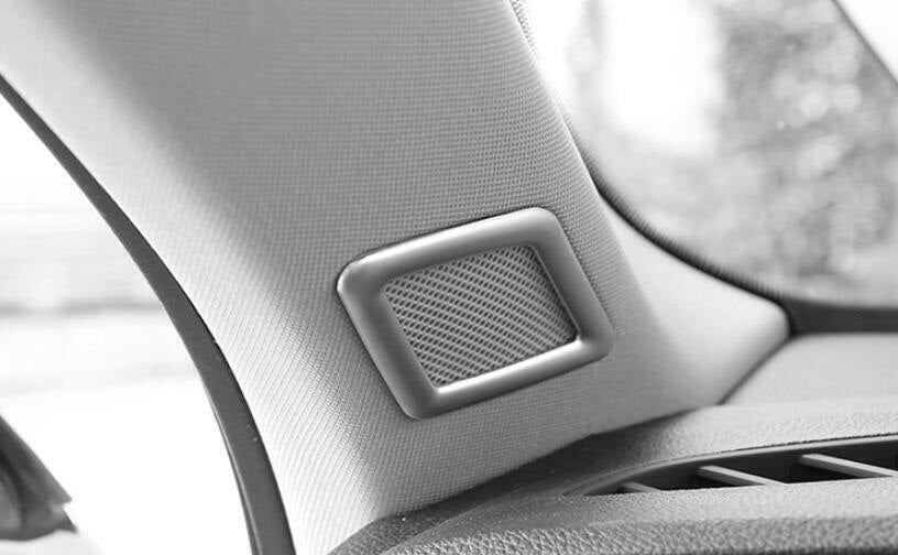 Fit for Audi Q3 2019-2024 ABS Matt Silver A Pillar Post Speaker Frame Cover Trim