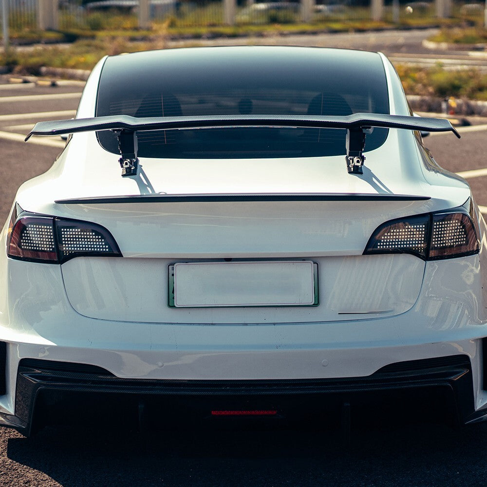 for Tesla model 3/S/Y Automatic Adjustable Trunk Tail Carbon Fiber Spoiler Wings