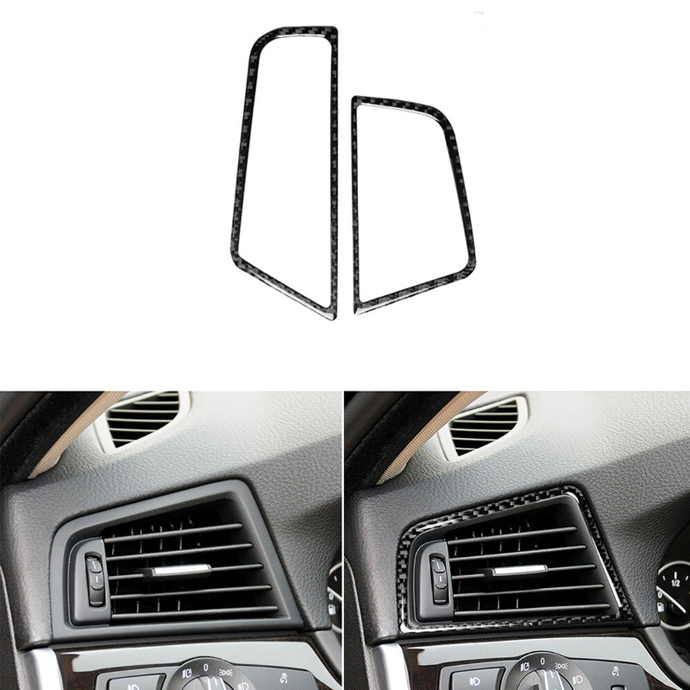 2x carbon fiber side air outlet trim for BMW 5 Series F10 2011-2017