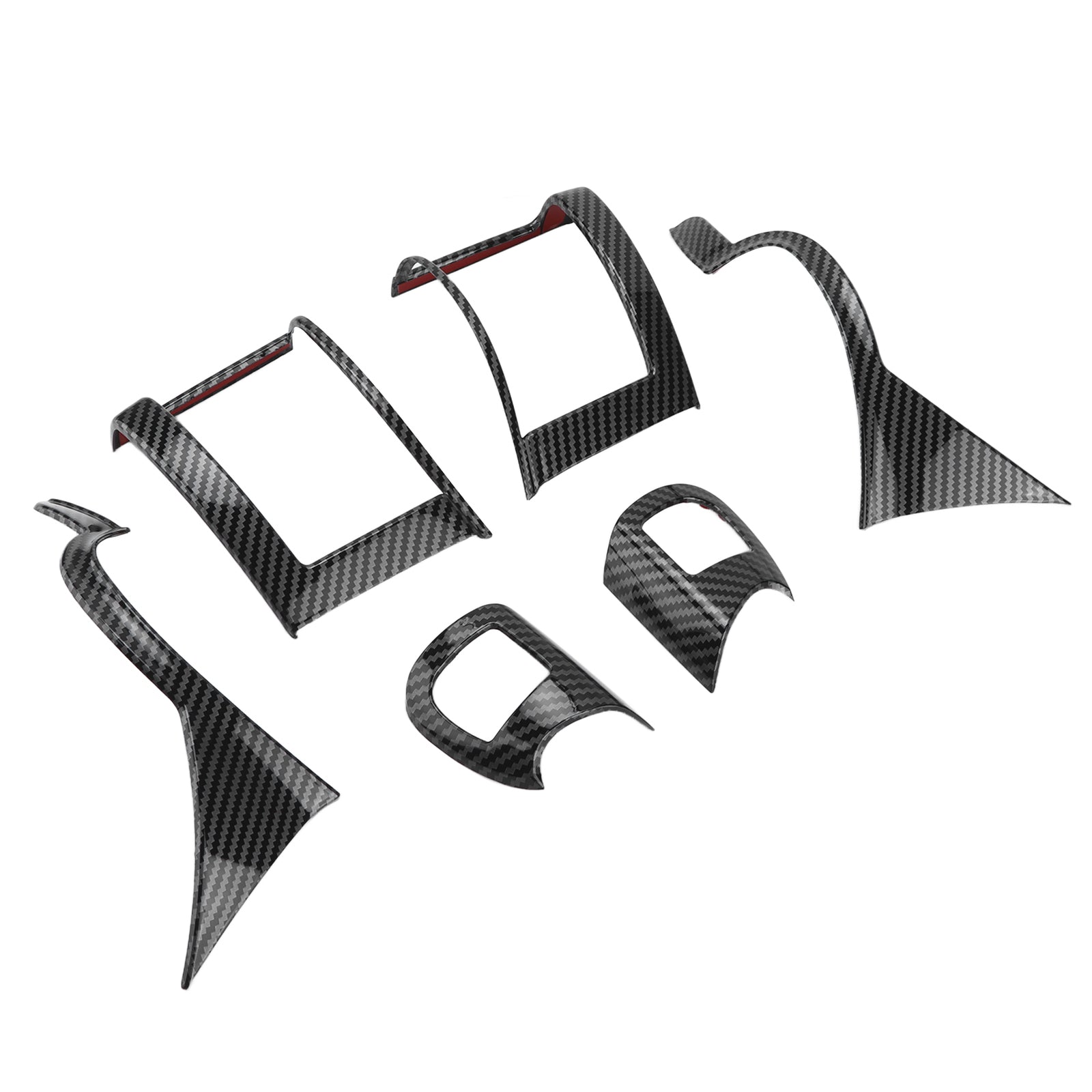 Auto 6pcs Carbon Fiber Style Dashboard Air Vent Cover Trims For Hatchback F55