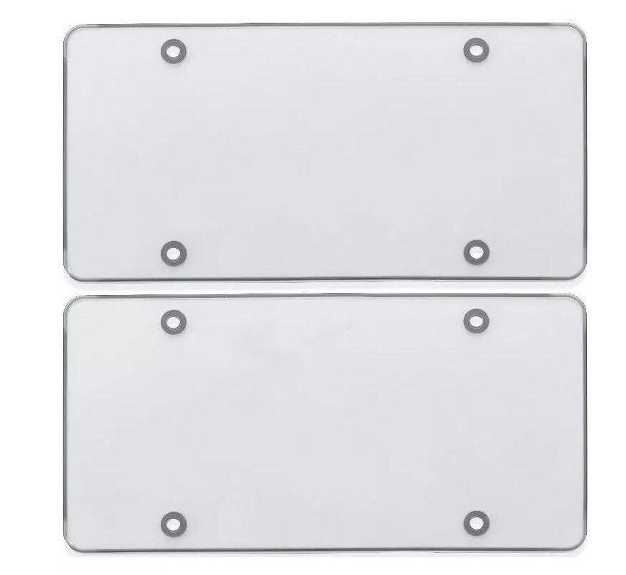 2-Piece Car Flat License Plate Frame Cover Front Cover Rear Trunk Transparent Suitable for Kia for Lexus