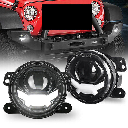 for Jeep for Wrangler JK Pair 4Inch LED Laser Fog Lights Front Bumper Driving Lamps