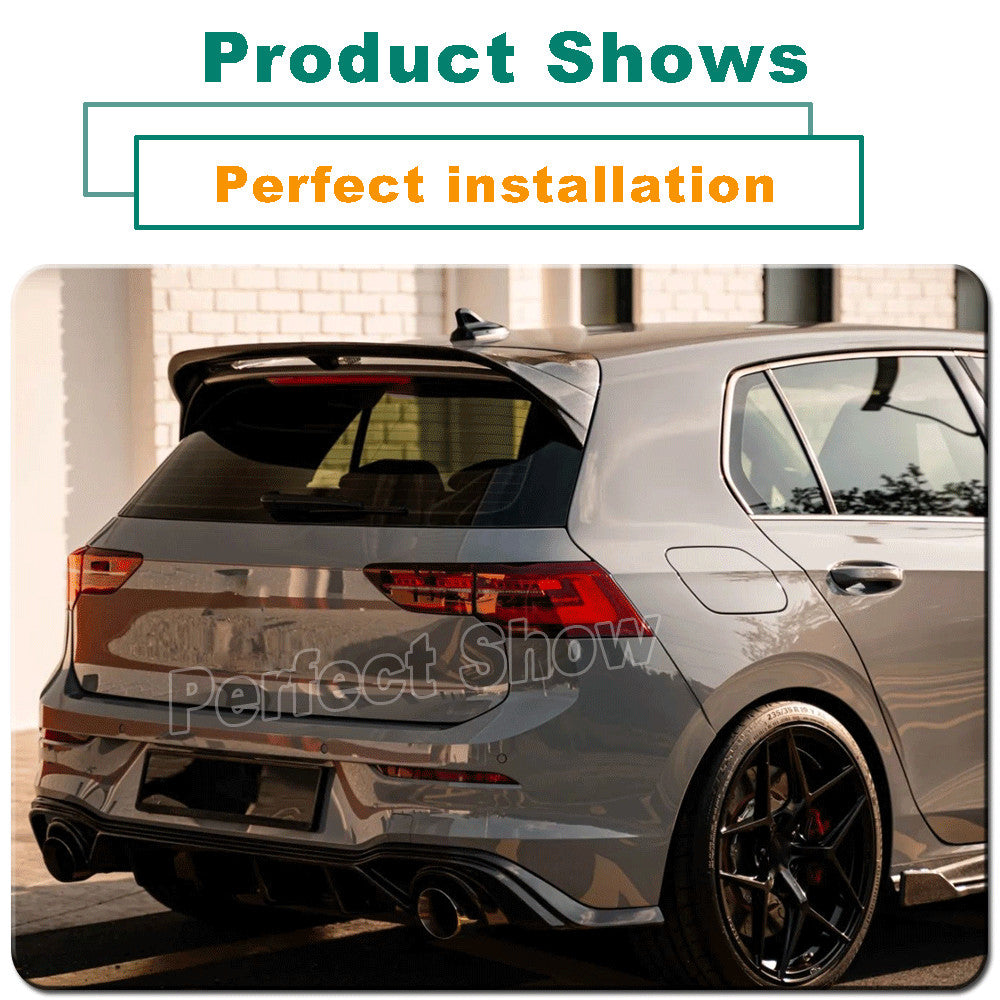 Fit for VW for Golf 8 MK8 GTI R line 2021-22 Gloss Black Rear Roof Spoiler Lip Wing