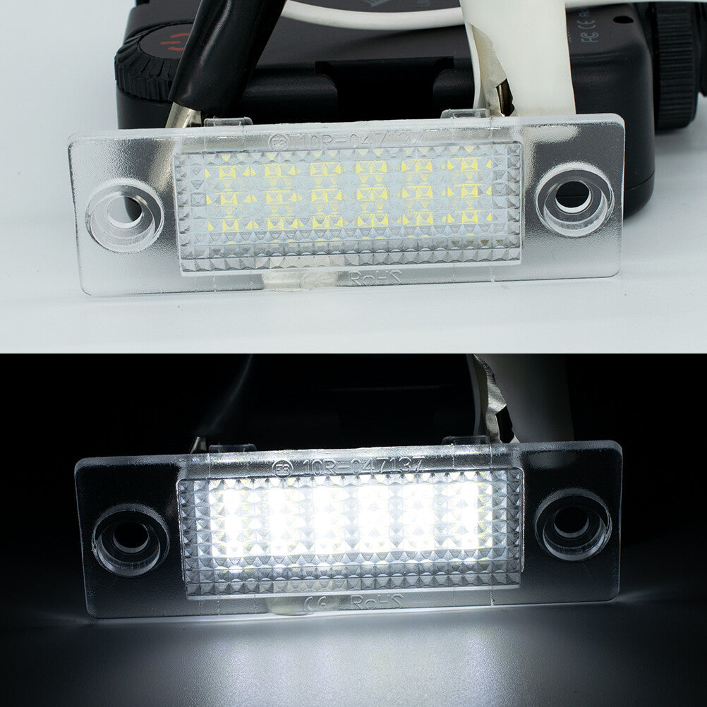 2PC Cars LED License Number Plate Lights for VW T5 Caddy Touran for Golf plus for Passat