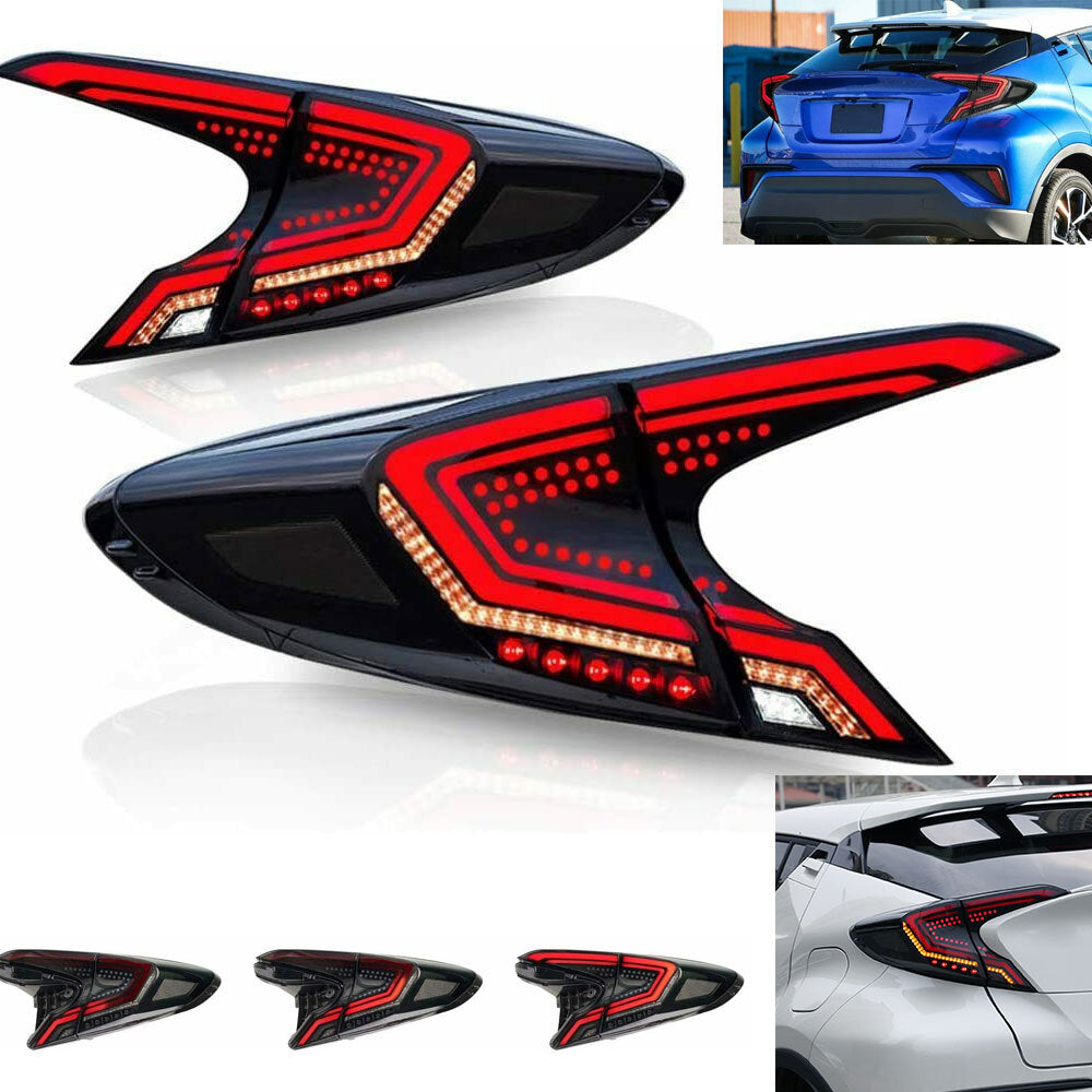 2x for Toyota C-HR CHR 2018-2022 Start-Up Animation Rear Lamps LED Tail Lights