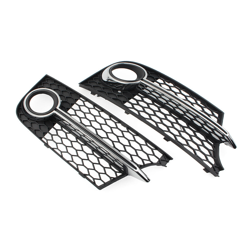 Front Bumper Honeycomb Fog Light Grille Cover for Audi TT MK2 TTS 2011-14