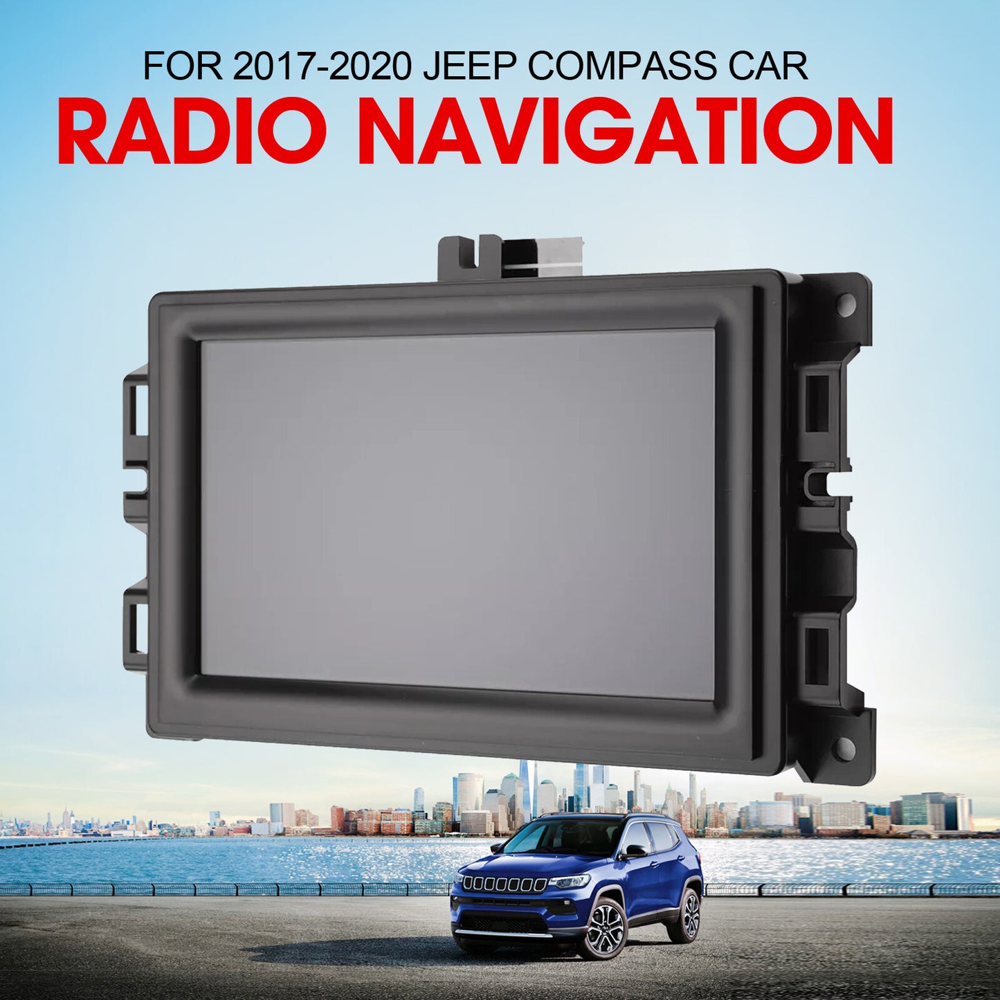 7-inch replacement LCD touchscreen radio navigation for 2017-2020 for JEEP