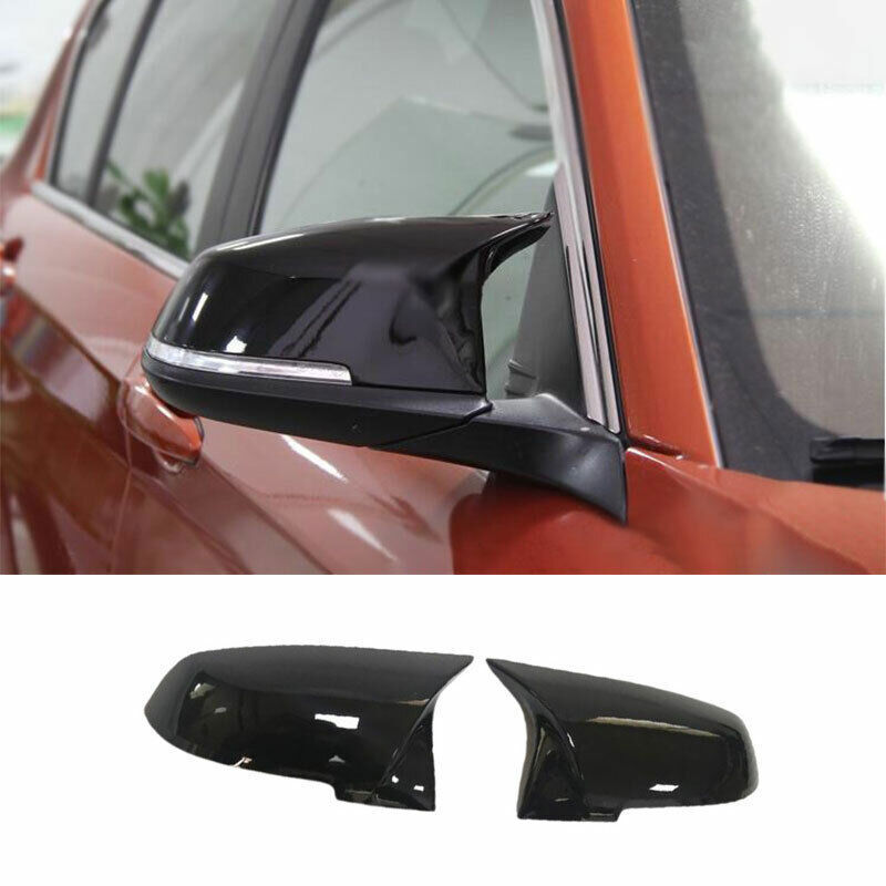 Fit for BMW X1 E84 2013-2015 ABS Black OX Horn Rear View Side Mirror Cover Trim