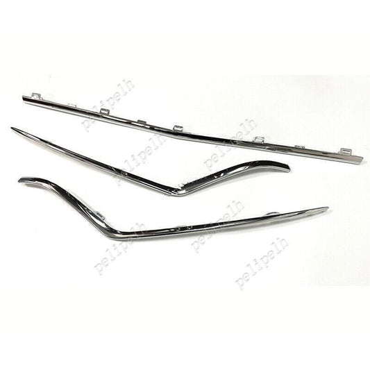Front Bumper Moulding Trim for Mercedes-Benz GLE W167 2020-2022,Chrome,Ser of 3