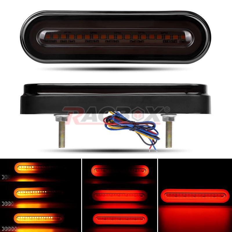 2X Motorcycle 5 LED DRL Brake Stop Turn Signal Tail Light Flowing For UTV ATV