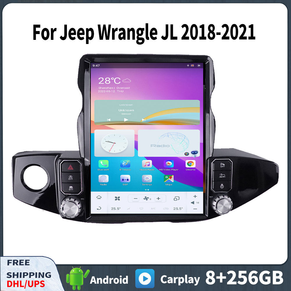 for Jeep Wrangle JL 2018-2021 Car Radio 2Din Stereo Receiver Auto Player Screen